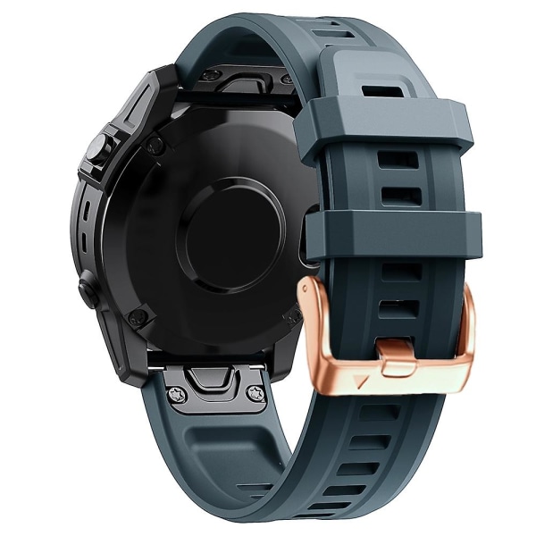 20 mm silikonikellon watch Garmin Fenix ​​6s:lle Navy Blue