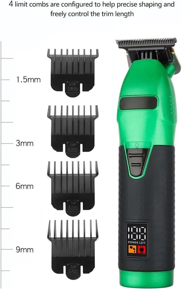 Hårtrimmer S11 Trådløst sæt til mænd, med afstandsguide (sort og rød) Black & Red