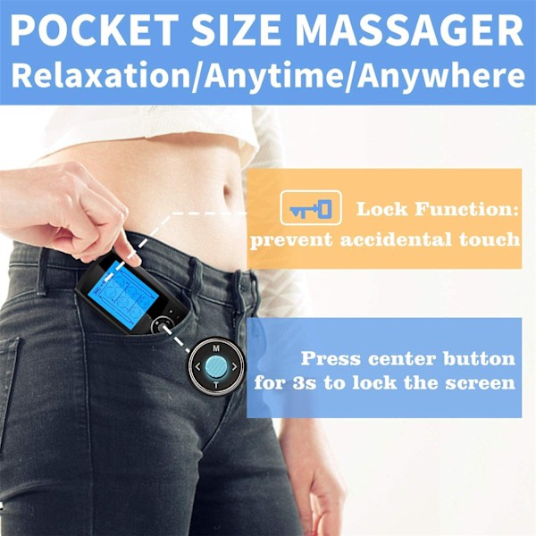 24-Modes Ab Kanal Puls Muskelstimulator 24 Mode Sort