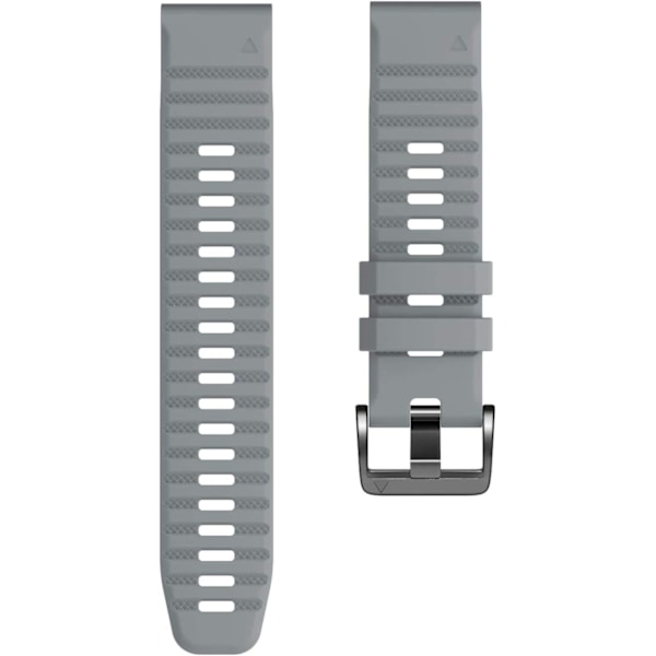 Kompatibel med Fenix 6X/7X Band 26mm Easy-fit blød silikone urrem udskiftning til Fenix 5X/Fenix 5X Plus/Fenix 3 Smartwatches (sort) Grey