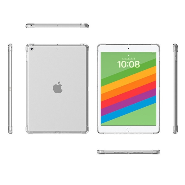 Fodral för iPad Pro 11\"/2024, anti-fingeravtryck, stötsäkert, droppsäkert, transparent, mjukt TPU-fodral med krockkudde, anti-fall