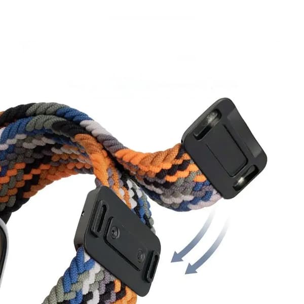Armbånd til Xiaomi Mi Band 10/9/8, vevd nylonrem (mørkegrå)