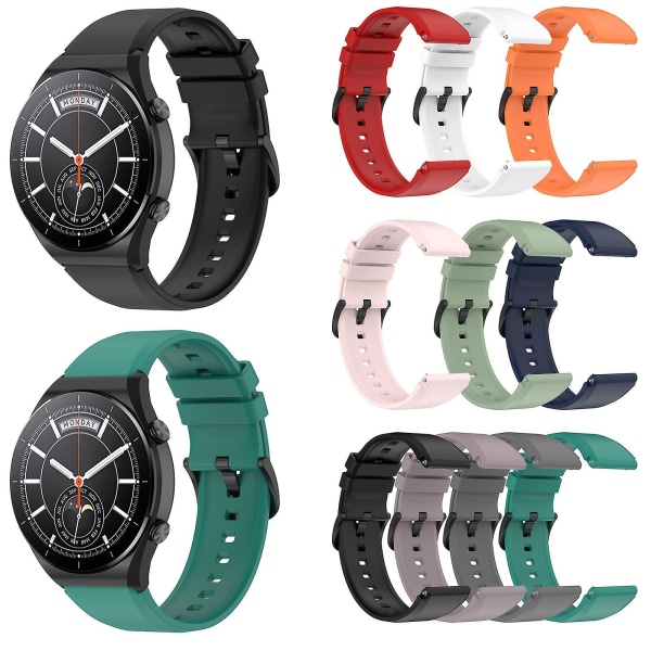 För Xiaomi Mi Watch S1 Silikonrem Bälte Vattentätt Mjukt armband som andas White