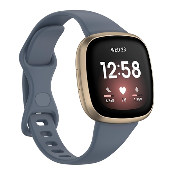 For Fitbit Versa 4 / Versa 3 / Sense TPU-ranneke L Blue Grey