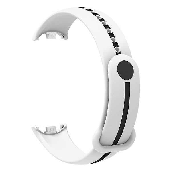 Myk silikonklokkebånd for Xiaomi Smart Band 8 tofarget justerbar håndleddsstropp med spenne/gul F Xiaomi Smart Band 8
