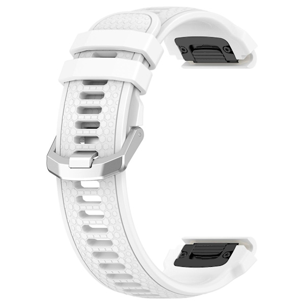 Silikonklokkebånd for Garmin MARQ/Approach S62/S60, Honeycomb Texture Replacement Watch Strap White