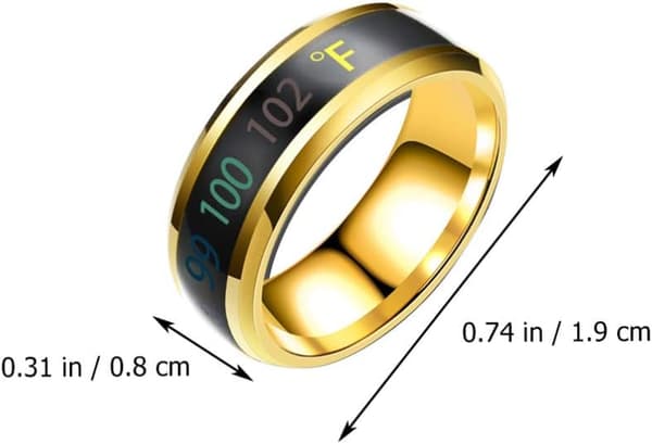 Smart Ring Temperaturvisning Grader Celsius °C (Blå, 13#)