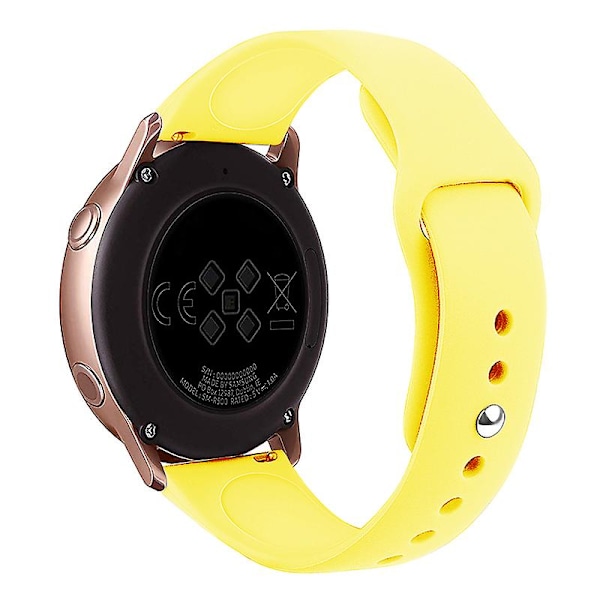 20mm silikoneurrem til Samsung Galaxy Watch6 Classic 47mm 43mm Lemon Yellow