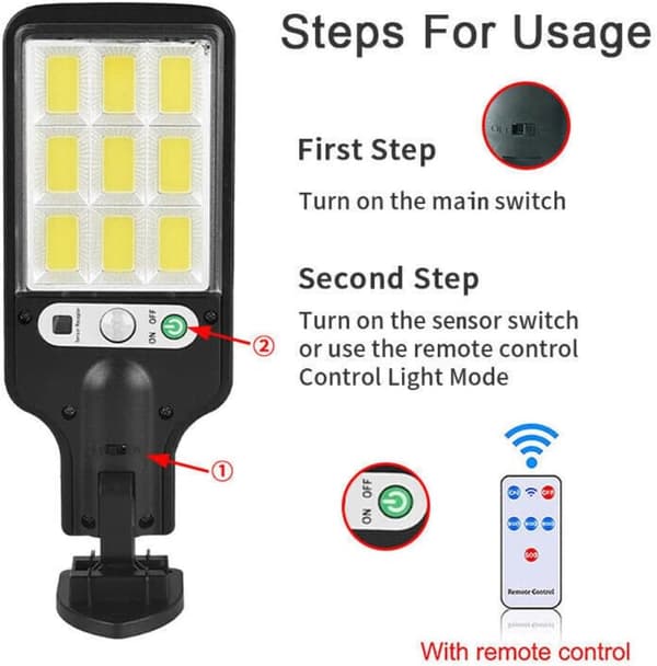 Udendørs Solar Floodlight Lampe 60 SMD (07) 07
