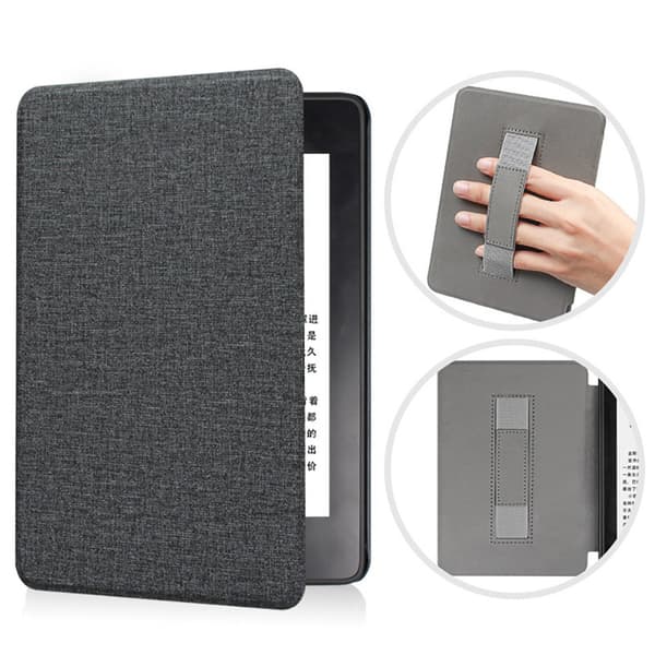 Etui - Til 7 tommer Kindle Paperwhite 12. generation 2024, Auto Sleep Wake, håndrem (sort)