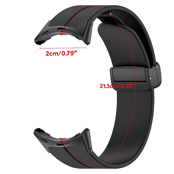 För Pixel Watch 2 Flexibelt silikonarmband Justerbart magnetiskt armband Red