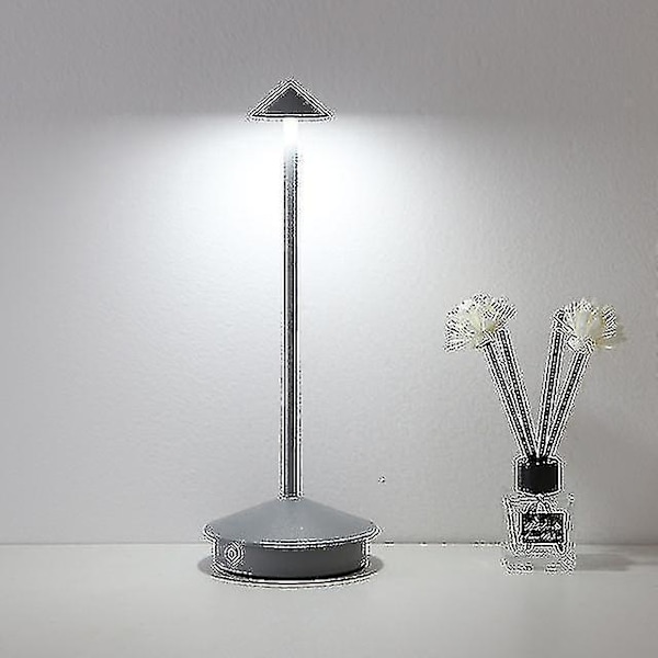 Ladattava pöytälamppu Creative Dining Touch Led Hotellibaari Kahvi Pina Pro Pöytälamppu Lampada Da Ta gray