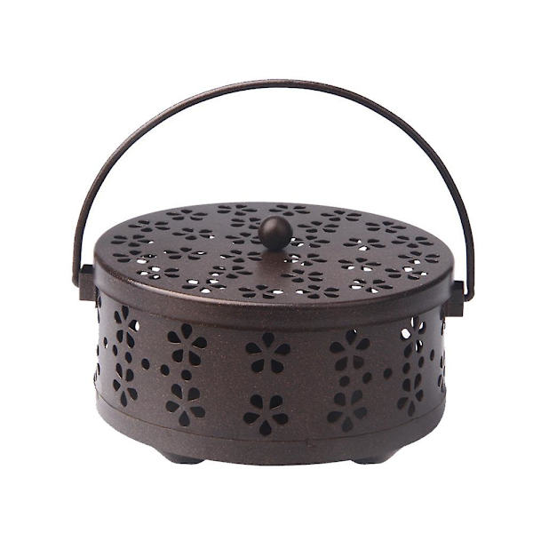 Myggspiralhållare Retro Bärbar Mosquito Rökelsebrännare nsect Repellents Box Bronze