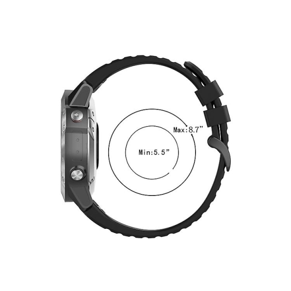 Til Garmin Fenix ​​5 Plus Silikone Urbånd DSS Gray