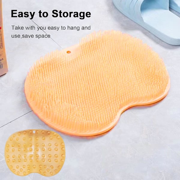 Liukumaton jalkojen pesuharja hierontatoiminnolla suihkuun (https://www.amazon.com/-/es/Hfpengzan-Alfombrilla-exfoliante-almohadilla-limpiador/dp/B0BN5GSBYZ)
