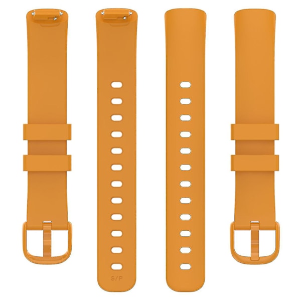 For Fitbit Inspire 3 Solid Silikon Watch Band Pin Buckle Wrist Strap Replacement, Størrelse: L Yellow, Yellow H Fitbit Inspire 3