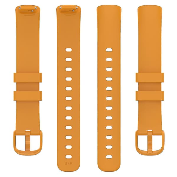 Til Fitbit Inspire 3 Solid Silikonurrem med Spænde, Rem til Håndled, Størrelse: L Yellow, Yellow H Fitbit Inspire 3