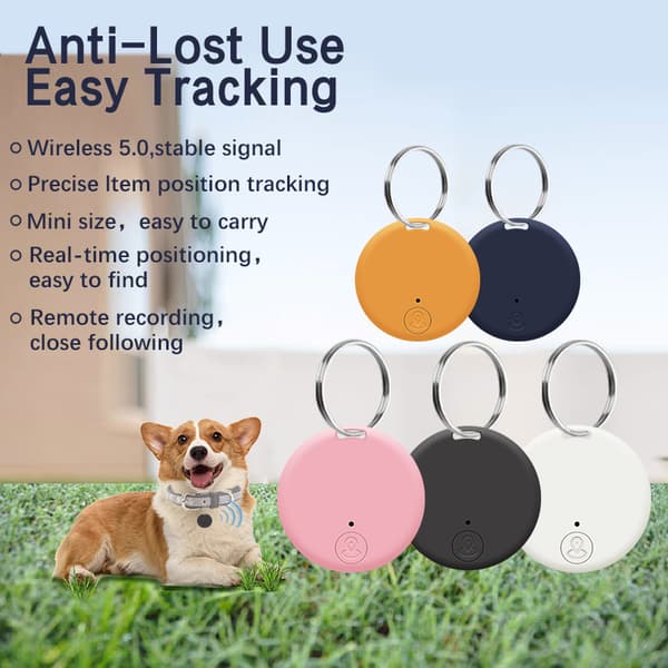 Anti-Lost Enhed Intelligent Positionering Mobiltelefon Nøgle Bluetooth Sort