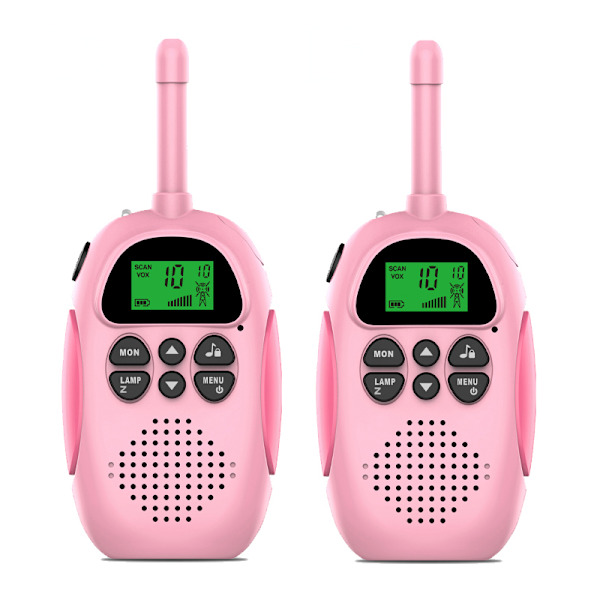 2kpl Walkie Talkie Kids Ladattava 1000mAh Akku lähetin-vastaanotin Lasten Langaton Puhelin Puhuva Lasten Syntymäpäivälahjat Poika Tyttö pink