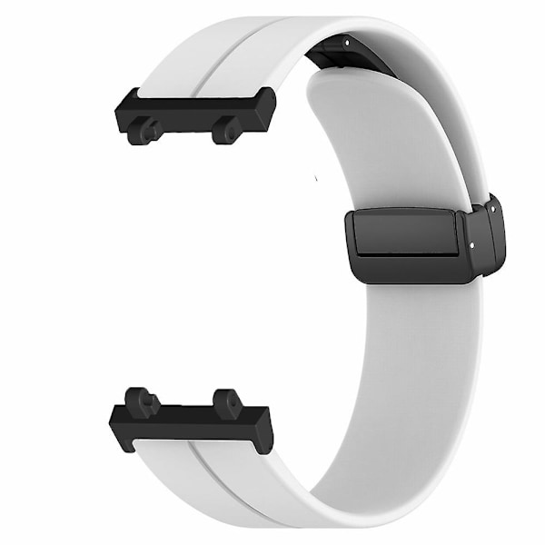 Silikonklockarmband Magnetiskt Fällbart Spänne handledsrem för Huami Amazfit T-rex 2 White