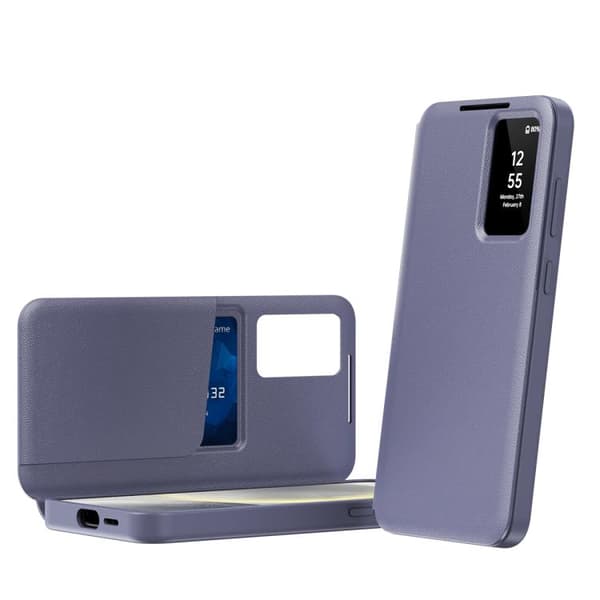 Etui til Samsung Galaxy S26, Smart vindue med kortindsættelse Purple