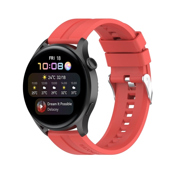 För Huawei Watch 3/3 Pro Silikonarmband Red