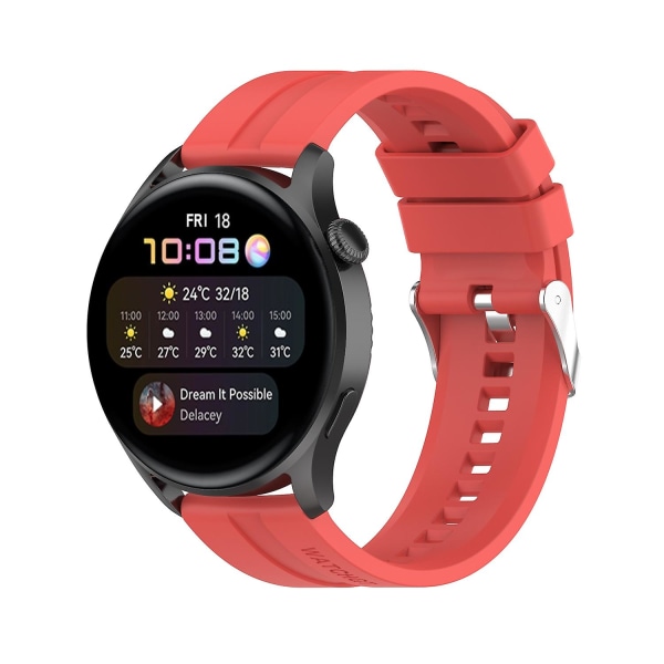 For Huawei Watch 3 / 3 Pro silikonklokkebånd Red