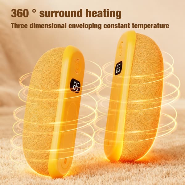 Håndvarmer magnetisk delt, 3-temperatur, USB oppladbar (oransje)