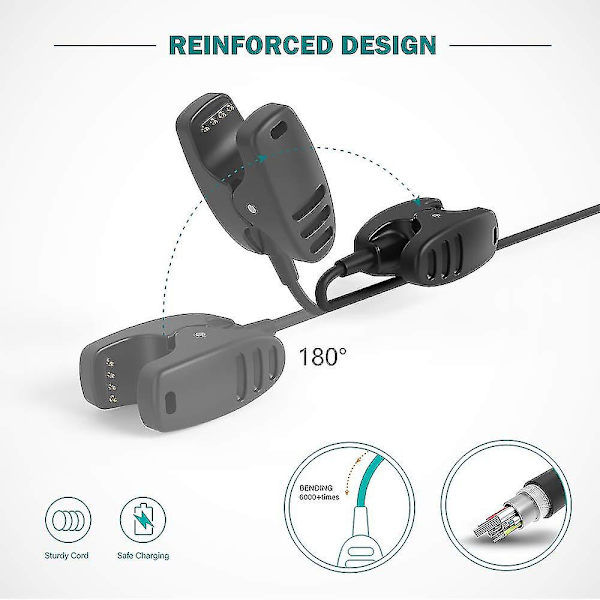 Lader kompatibel med Suunto 3 Fitness,suunto 5, Traverse, Kailash, Spartan Trainer, Ambit 1 2 3 - Usb-ladekabel 100cm