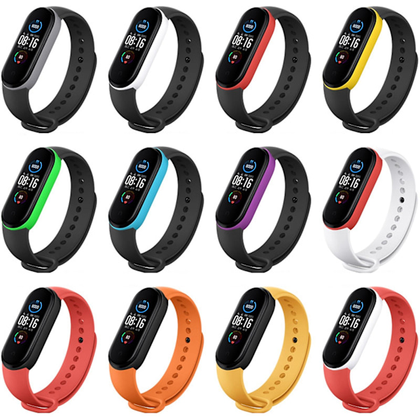 Silikonarmband för Xiaomi Mi Band 6 (CA8856) Red Black