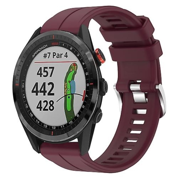 För Garmin Approach S62 22mm silikon watch WUH Burgundy