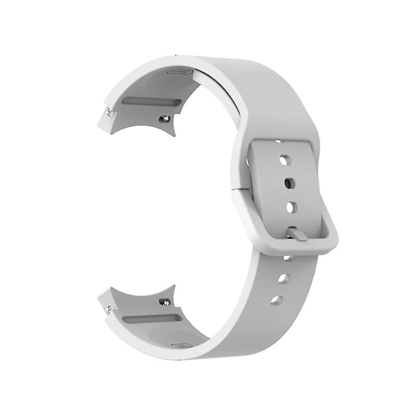 För Samsung Galaxy Watch 5 40mm/44mm / 5 Pro 45mm / Watch4 40mm/44mm Watch Band Silikon Watch Strap Ersättning Watchband White