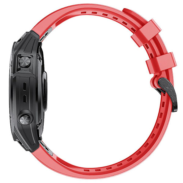 KLB-LWGJ-001 För Garmin Fenix 7 / 7 Pro Remband Ersättning QuickFit 22mm Silikon Armband Red