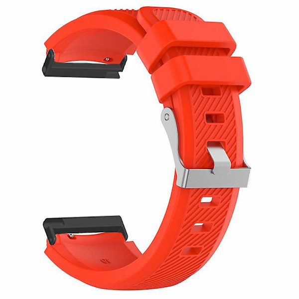 24 mm Twill Textur Silikonklockarmband för Suunto Spartan Sport Wrist Hr Baro / Suunto 7 Red