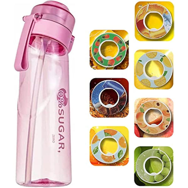 650ml Hedelmätuoksuvesipullon tuoksu Water Cup pods vesipulloon Urheiluvesikuppi sopii ulkourheiluun pink
