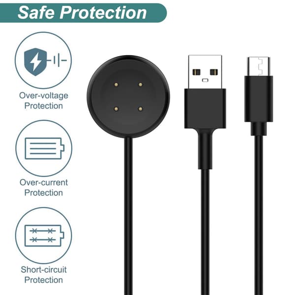 Laddare för Google Pixel Watch 2 & 3, ersättningskabel (kompatibel) White USB-C