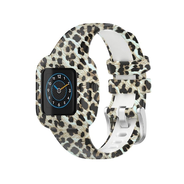 For Fit Jr 3/ Vivofit Jr 3 Slitstark rem Svettsäker bandarmband Brown Leopard