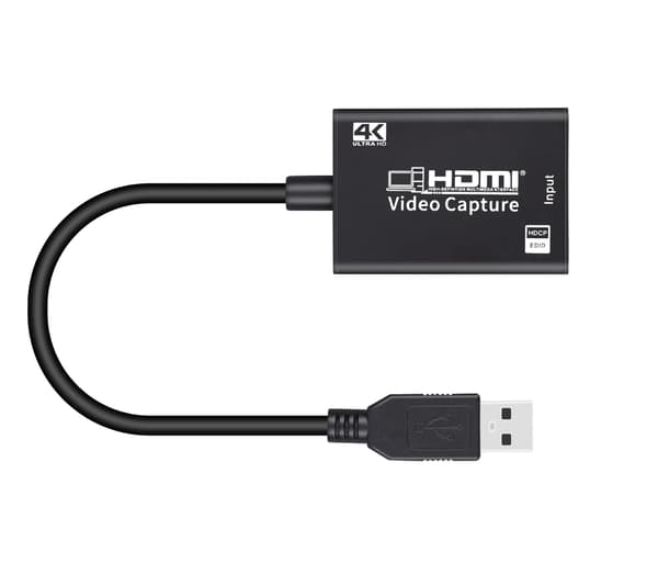 4K Hdmi til Usb3.0 med kabelholder