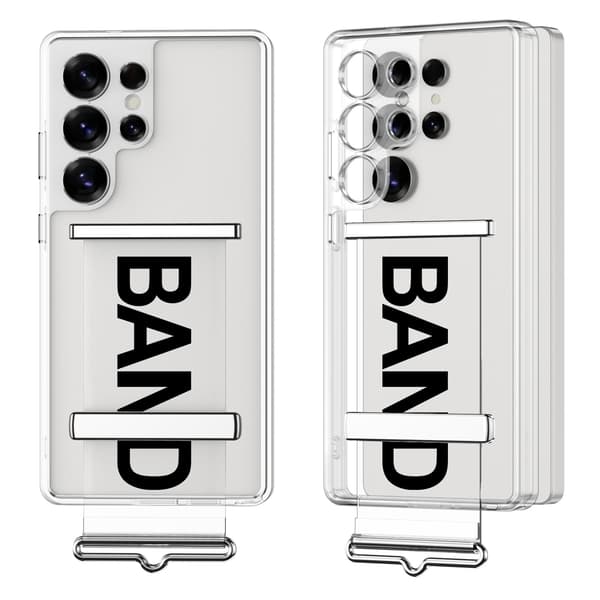 Etui til Samsung Galaxy S25 Plus, med TPU+PC håndledsrem og støtte (sort)