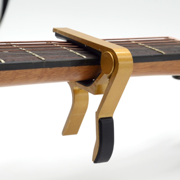 Gitar Capo for akustisk klassisk elektrisk gitar Aluminiumslegering Tuning Clamp Gitartilbehør Capotraste Guitarra gold