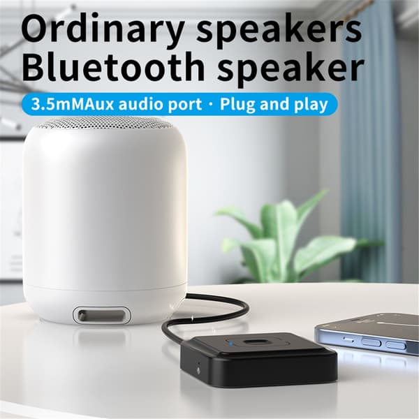 Bluetooth-mottaker Bt-22 Bluetooth 5.1 Lydsender med mikrofon 3,5 mm Aux RCA-kontakt