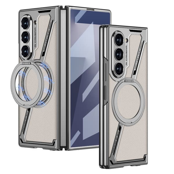 Etui til Samsung Galaxy Z Fold7, med skjermbeskytter foran (Titaniumgrå)