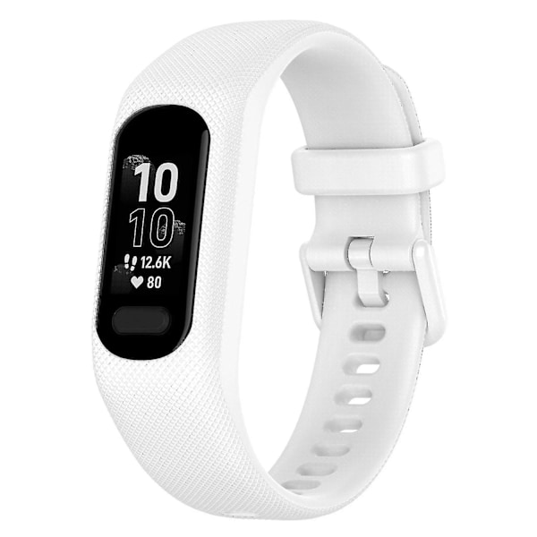 Antiskrapa silikonklockarmband med fodralsskydd för Garmin Vivosmart 5 White, White B Garmin Vivosmart 5