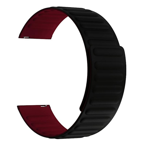 Silikon 20mm magnetisk sportsarmbånd for Huami Amazfit Gts 4/3/2/1/mini Black Wine Red