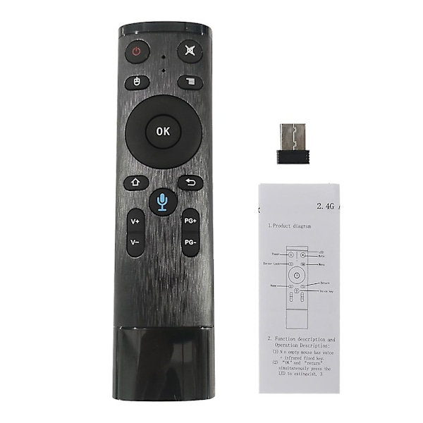 For Android Box Q5 2.4g Wireless Iptv Voice Remote Control Air Mouse White