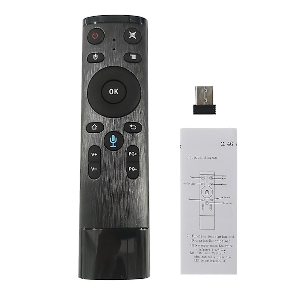 Til Android Box Q5 2.4g Trådløs Iptv Stemme Fjernbetjening Air Mouse White