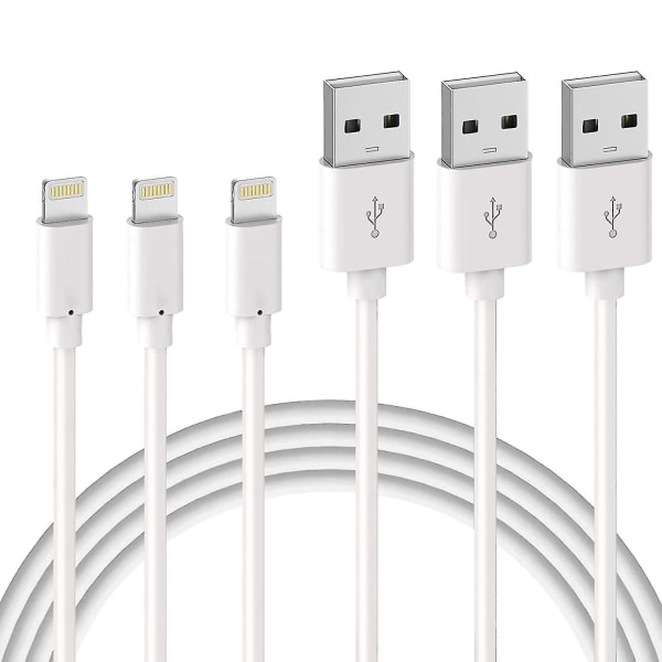 3-pack 3ft Lightning til Usb-a-kabel for iPhone-lader