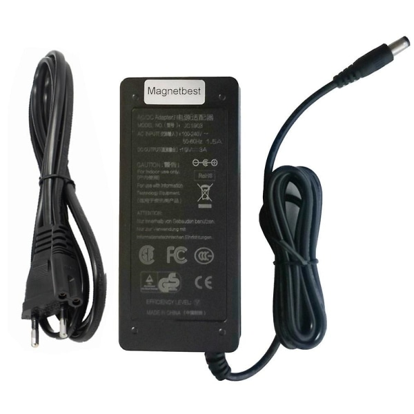 19V 3a strømforsyning for Harman Kardon go+play stereo bluetooth høyttaler AC DC adapter lader