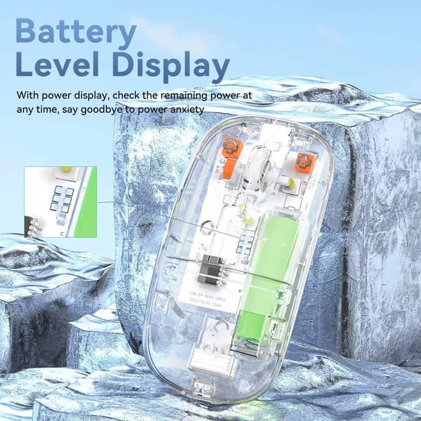 Spelmus, 2.4G USB Bluetooth Dubbelläge Uppladdningsbar