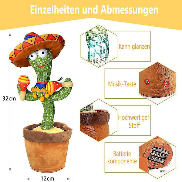 Talking Cactus Plys legetøj